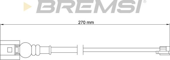 Bremsi WI0665 - Xəbərdarlıq Kontakt, əyləc padinin aşınması furqanavto.az