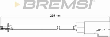 Bremsi WI0668 - Xəbərdarlıq Kontakt, əyləc padinin aşınması furqanavto.az