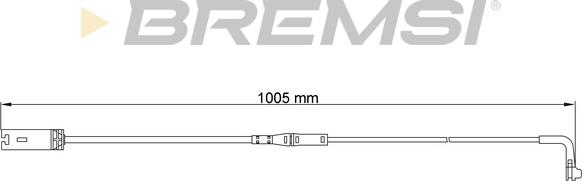 Bremsi WI0663 - Xəbərdarlıq Kontakt, əyləc padinin aşınması furqanavto.az