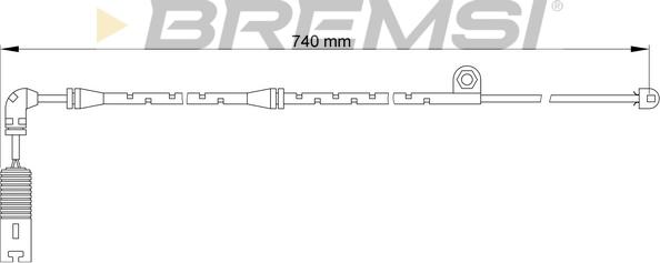 Bremsi WI0610 - Xəbərdarlıq Kontakt, əyləc padinin aşınması furqanavto.az