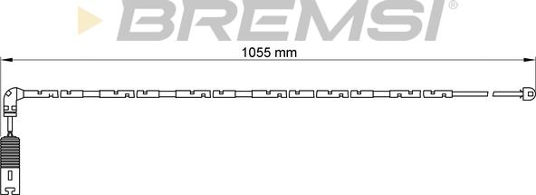 Bremsi WI0611 - Xəbərdarlıq Kontakt, əyləc padinin aşınması furqanavto.az