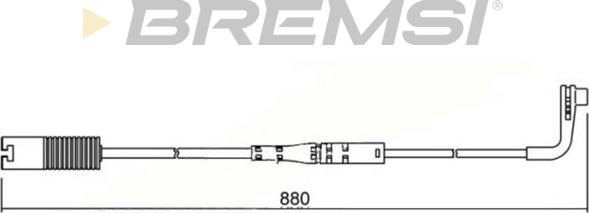 Bremsi WI0617 - Xəbərdarlıq Kontakt, əyləc padinin aşınması furqanavto.az