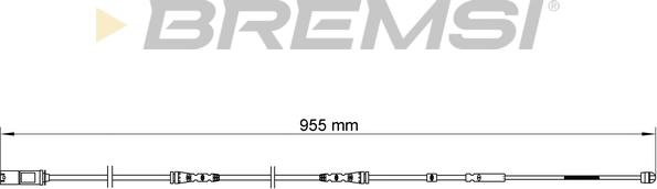 Bremsi WI0687 - Xəbərdarlıq Kontakt, əyləc padinin aşınması furqanavto.az