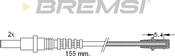 Bremsi WI0633 - Xəbərdarlıq Kontakt, əyləc padinin aşınması furqanavto.az