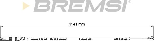 Bremsi WI0678 - Xəbərdarlıq Kontakt, əyləc padinin aşınması furqanavto.az