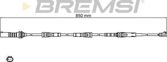 Bremsi WI0815 - Xəbərdarlıq Kontakt, əyləc padinin aşınması furqanavto.az