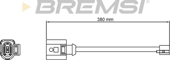 Bremsi WI0810 - Xəbərdarlıq Kontakt, əyləc padinin aşınması furqanavto.az