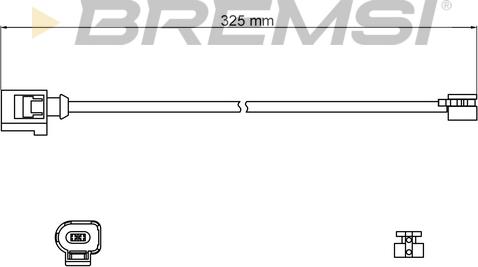 Bremsi WI0817 - Xəbərdarlıq Kontakt, əyləc padinin aşınması furqanavto.az