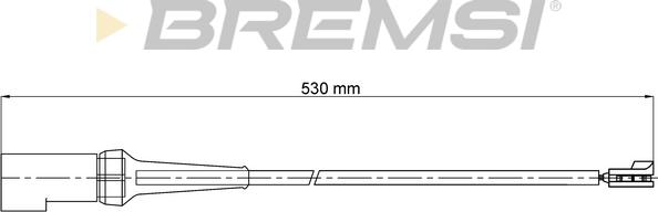 Bremsi WI0798 - Xəbərdarlıq Kontakt, əyləc padinin aşınması furqanavto.az