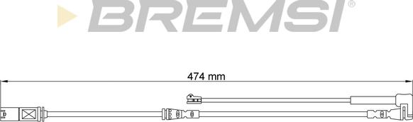 Bremsi WI0797 - Xəbərdarlıq Kontakt, əyləc padinin aşınması furqanavto.az