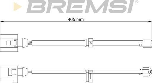 Bremsi WI0742 - Xəbərdarlıq Kontakt, əyləc padinin aşınması furqanavto.az