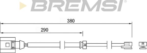 Bremsi WI0747 - Xəbərdarlıq Kontakt, əyləc padinin aşınması furqanavto.az