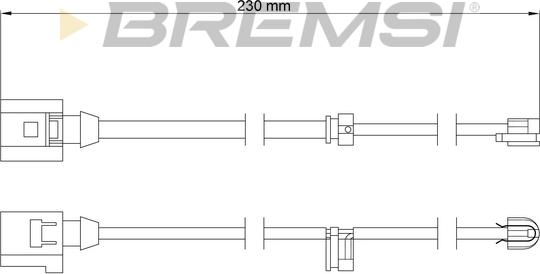 Bremsi WI0709 - Xəbərdarlıq Kontakt, əyləc padinin aşınması furqanavto.az