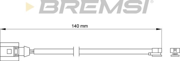 Bremsi WI0703 - Xəbərdarlıq Kontakt, əyləc padinin aşınması furqanavto.az