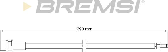 Bremsi WI0789 - Xəbərdarlıq Kontakt, əyləc padinin aşınması furqanavto.az