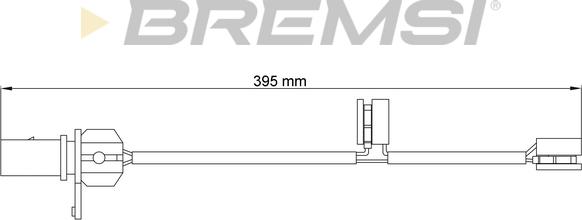 Bremsi WI0731 - Xəbərdarlıq Kontakt, əyləc padinin aşınması furqanavto.az