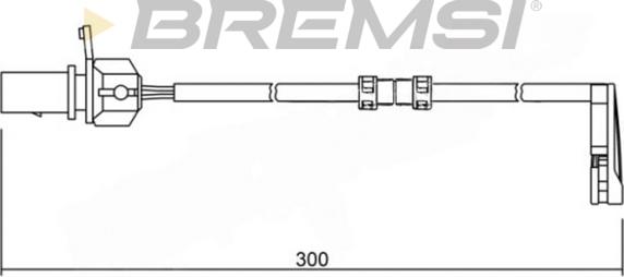 Bremsi WI0733 - Xəbərdarlıq Kontakt, əyləc padinin aşınması furqanavto.az