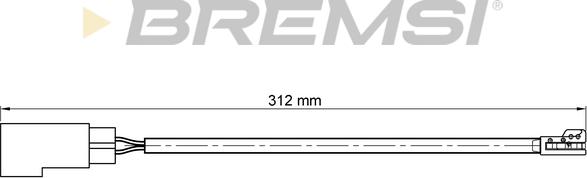 Bremsi WI0770 - Xəbərdarlıq Kontakt, əyləc padinin aşınması www.furqanavto.az