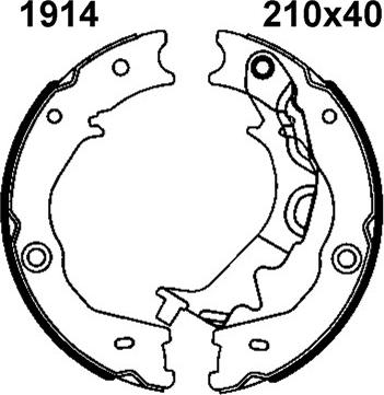 BSF 01914 - Əyləc başlığı dəsti, dayanacaq əyləci furqanavto.az