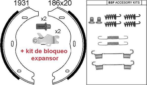 BSF 01931KC - Əyləc başlığı dəsti, dayanacaq əyləci furqanavto.az