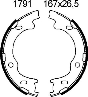 BSF 01791 - Əyləc başlığı dəsti, dayanacaq əyləci furqanavto.az