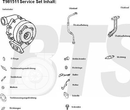 BTS Turbo T981511 - Şarj cihazı, doldurma sistemi furqanavto.az