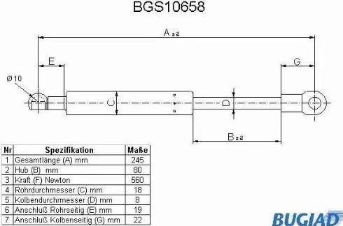 Bugiad BGS10658 - Qaz bulaq, arxa şüşə furqanavto.az