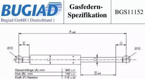 Bugiad BGS11152 - Qaz bulaq, arxa şüşə furqanavto.az