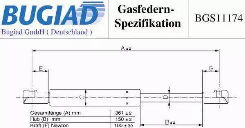 Bugiad BGS11174 - Qaz bulaq, arxa şüşə furqanavto.az