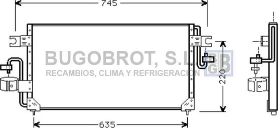 BUGOBROT 62-DN5163 - Kondenser, kondisioner furqanavto.az