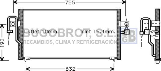 BUGOBROT 62-DN5183 - Kondenser, kondisioner furqanavto.az