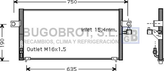 BUGOBROT 62-DN5243 - Kondenser, kondisioner furqanavto.az