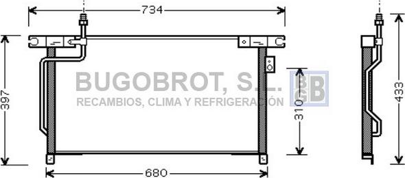 BUGOBROT 62-DN5202 - Kondenser, kondisioner furqanavto.az