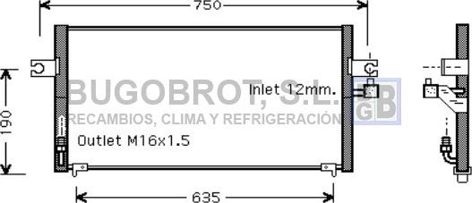 BUGOBROT 62-DN5212 - Kondenser, kondisioner furqanavto.az