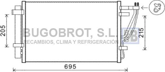 BUGOBROT 62-KA5147 - Kondenser, kondisioner furqanavto.az