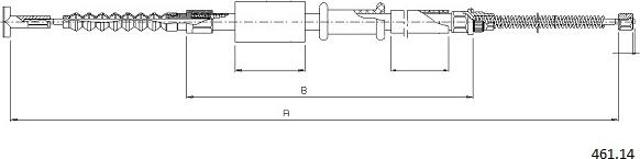 Cabor 461.14 - Kabel, dayanacaq əyləci furqanavto.az