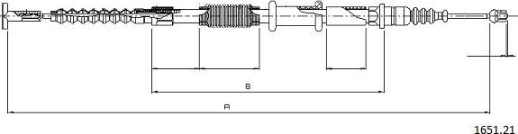 Cabor 1651.21 - Kabel, dayanacaq əyləci furqanavto.az