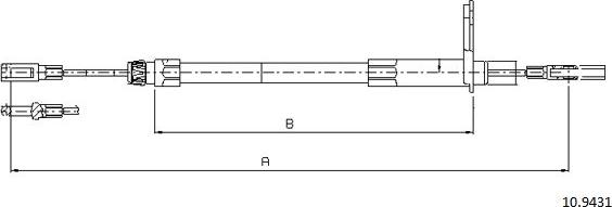 Cabor 10.9431 - Kabel, dayanacaq əyləci furqanavto.az