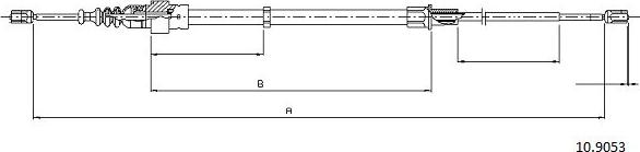 Cabor 10.9053 - Kabel, dayanacaq əyləci furqanavto.az