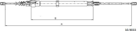 Cabor 10.9033 - Kabel, dayanacaq əyləci furqanavto.az