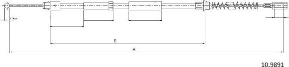 Cabor 10.9891 - Kabel, dayanacaq əyləci furqanavto.az