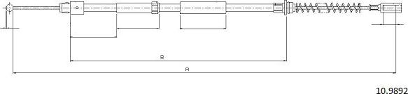 Cabor 10.9892 - Kabel, dayanacaq əyləci furqanavto.az