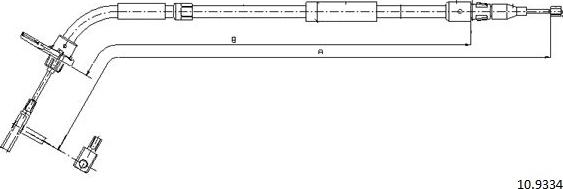 Cabor 10.9334 - Kabel, dayanacaq əyləci furqanavto.az