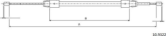 Cabor 10.9322 - Kabel, dayanacaq əyləci furqanavto.az