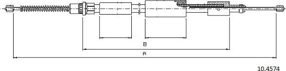 Cabor 10.4574 - Kabel, dayanacaq əyləci furqanavto.az