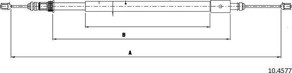 Cabor 10.4577 - Kabel, dayanacaq əyləci furqanavto.az