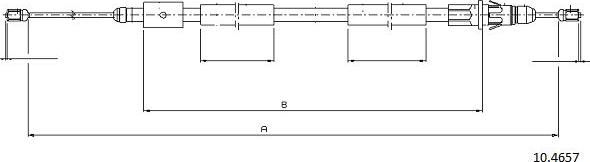 Cabor 10.4657 - Kabel, dayanacaq əyləci furqanavto.az