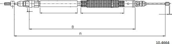 Cabor 10.4664 - Kabel, dayanacaq əyləci furqanavto.az