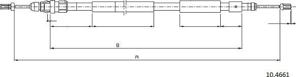 Cabor 10.4661 - Kabel, dayanacaq əyləci furqanavto.az