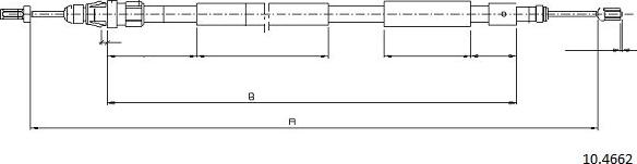 Cabor 10.4662 - Kabel, dayanacaq əyləci furqanavto.az